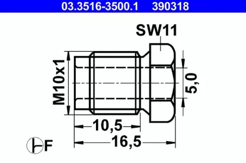 Union Bolt ATE 03.3516-3500.1)