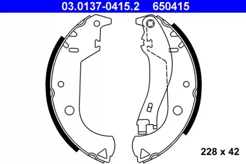 Bremsbackensatz ATE 03.0137-0415.2)