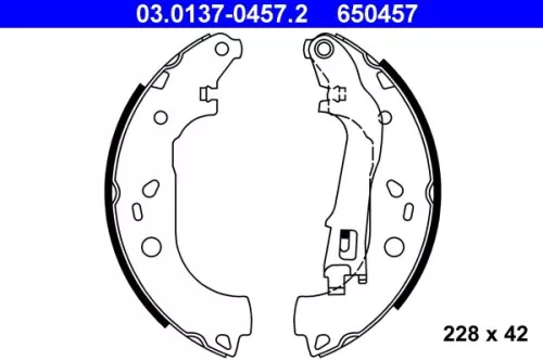 Bremsbackensatz ATE 03.0137-0457.2)