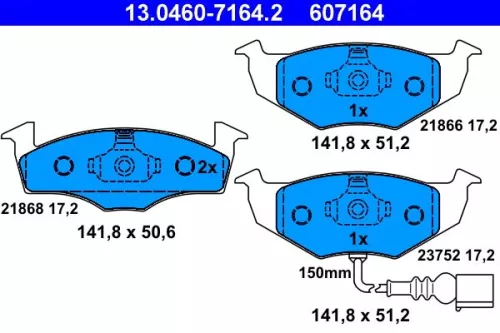 Bremsbelagsatz, Scheibenbremse ATE 13.0460-7164.2)