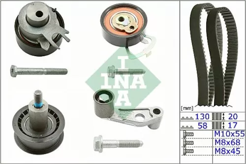 Timing Belt Kit Schaeffler INA 530 0089 10)