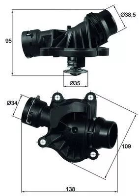 Thermostat, Kühlmittel MAHLE TI 234 88)