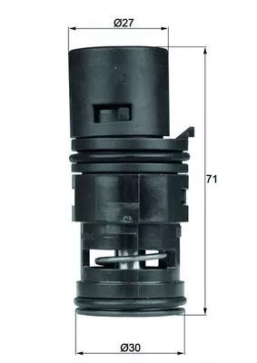 Thermostat, Ölkühlung MAHLE TO 7 75)