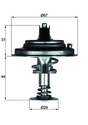 Thermostat, Kühlmittel MAHLE TX 26 80D1)