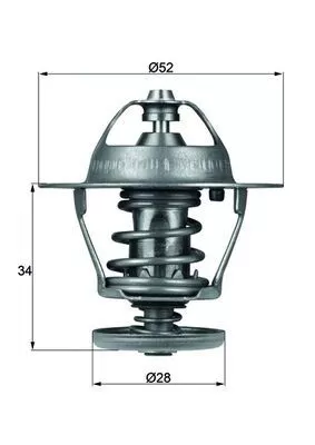 Thermostat, Kühlmittel MAHLE TX 68 88D)