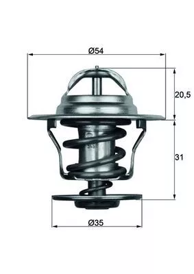 Thermostat, Kühlmittel MAHLE TX 15 84D)