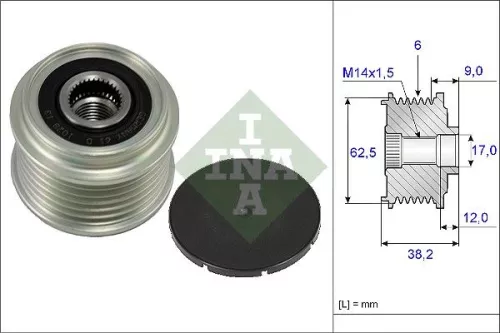 Freilaufkupplung des Generators Schaeffler INA 535 0219 10)