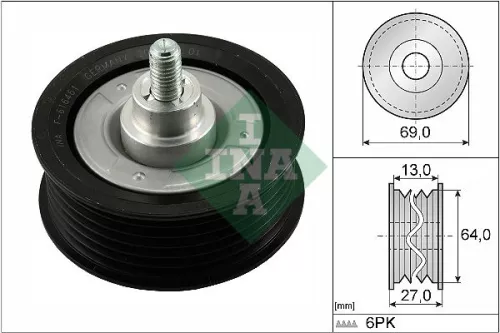 Umlenkrolle/Führungsrolle, Keilrippenriemen Schaeffler INA 532 0477 10)