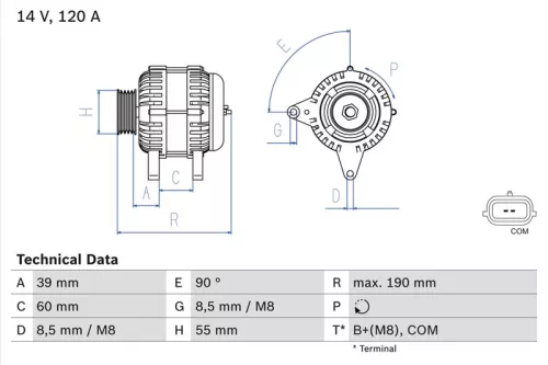Generator BOSCH 0 986 049 030)