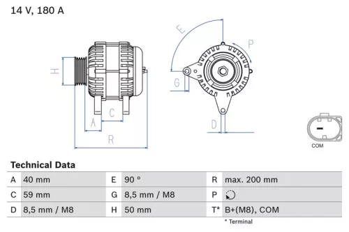 Alternator BOSCH 0 986 083 310)