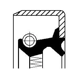 Shaft Seal, wheel hub CORTECO 01019283B)