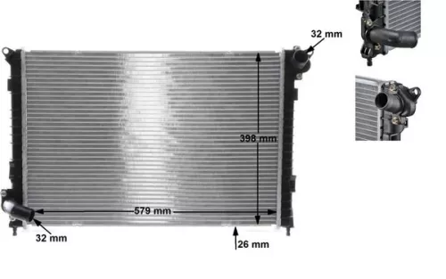 Kühler, Motorkühlung MAHLE CR 985 000S)