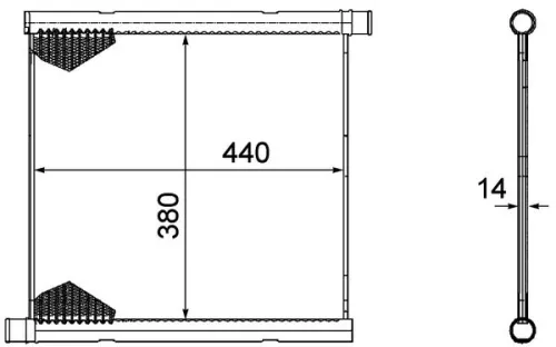 Kühler, Motorkühlung MAHLE CR 1124 000P)