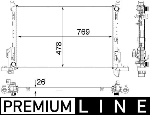 Kühler, Motorkühlung MAHLE CR 84 000P)