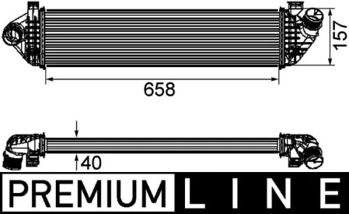 Ladeluftkühler MAHLE CI 198 000P)