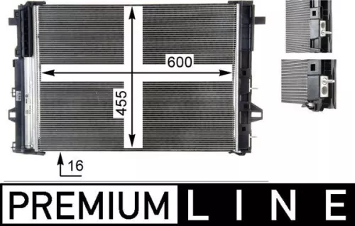 Kondensator, Klimaanlage MAHLE AC 446 000P)