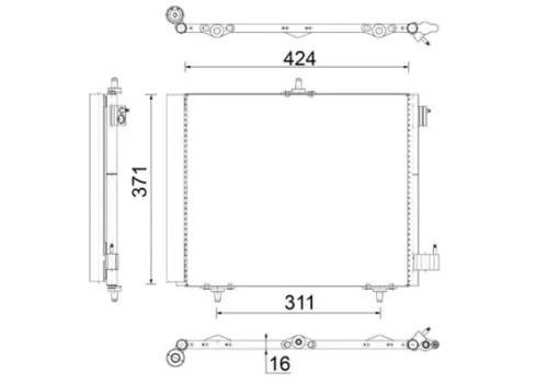 Kondensator, Klimaanlage MAHLE AC 460 000S)