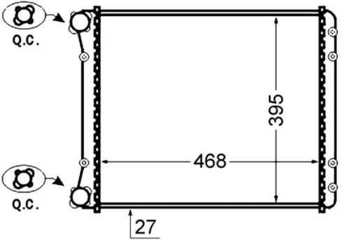 Kühler, Motorkühlung MAHLE CR 1418 000S)