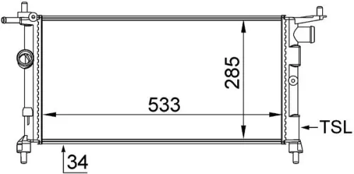 Kühler, Motorkühlung MAHLE CR 268 000S)