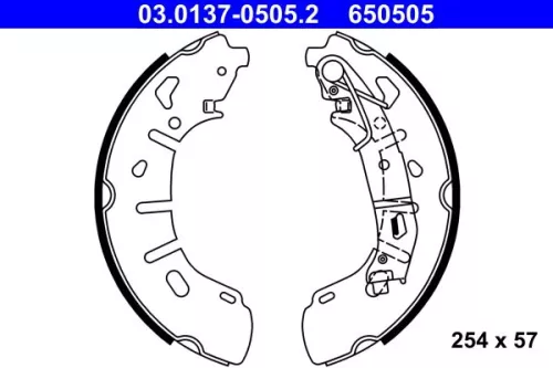 Bremsbackensatz ATE 03.0137-0505.2)