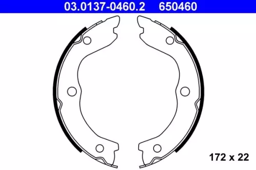 Bremsbackensatz, Feststellbremse ATE 03.0137-0460.2)
