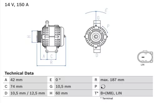Generator BOSCH 0 986 082 330)