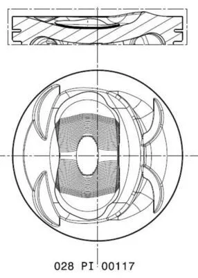 Kolben MAHLE 028 PI 00117 000)