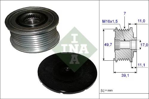 Freilaufkupplung des Generators Schaeffler INA 535 0084 10)