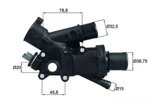 Thermostat, Kühlmittel MAHLE TH 43 83)