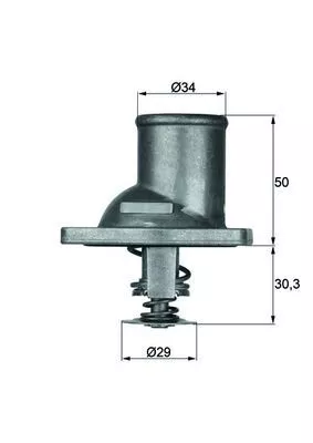 Thermostat, Kühlmittel MAHLE TI 1 92)