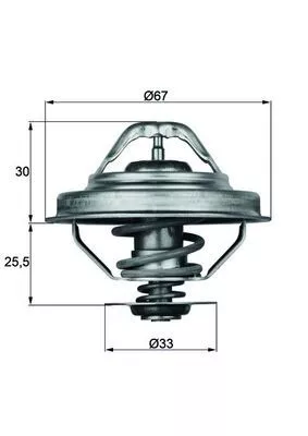 Thermostat, Kühlmittel MAHLE TX 28 92D)