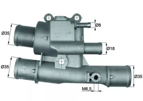 Thermostat, Kühlmittel MAHLE TI 123 88)