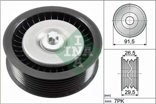 Umlenkrolle/Führungsrolle, Keilrippenriemen Schaeffler INA 532 0808 10)