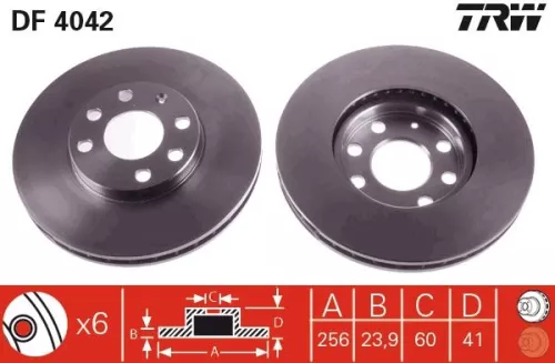 Bremsscheibe TRW DF4042)