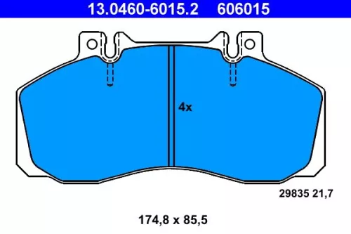 Bremsbelagsatz, Scheibenbremse ATE 13.0460-6015.2)
