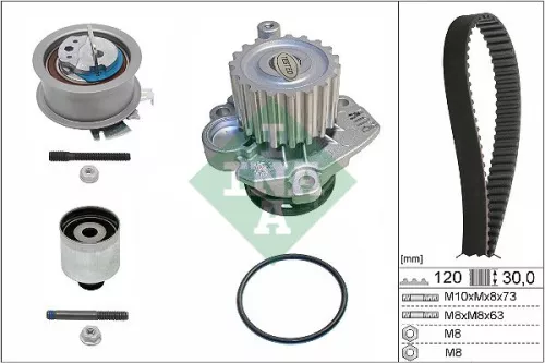 Water Pump & Timing Belt Kit Schaeffler INA 530 0201 33)