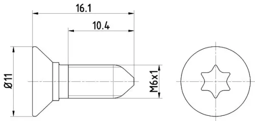 Schraube, Bremsscheibe TEXTAR TPM0008)
