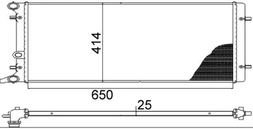 Kühler, Motorkühlung MAHLE CR 368 001S)