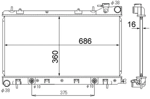 Kühler, Motorkühlung MAHLE CR 1874 000S)