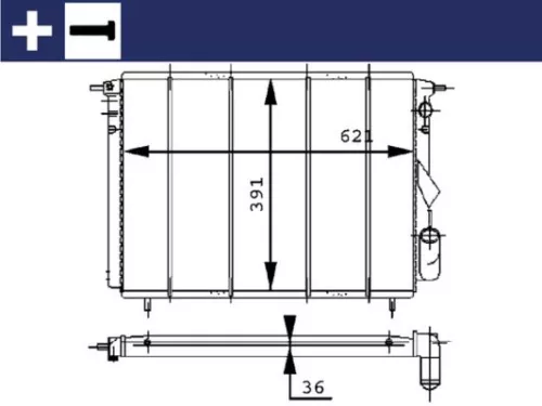 Kühler, Motorkühlung MAHLE CR 452 000S)