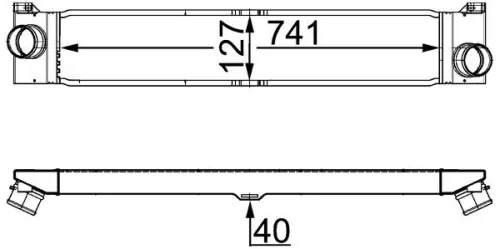 Ladeluftkühler MAHLE CI 157 000S)