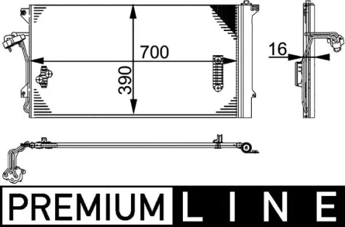 Kondensator, Klimaanlage MAHLE AC 659 000P)