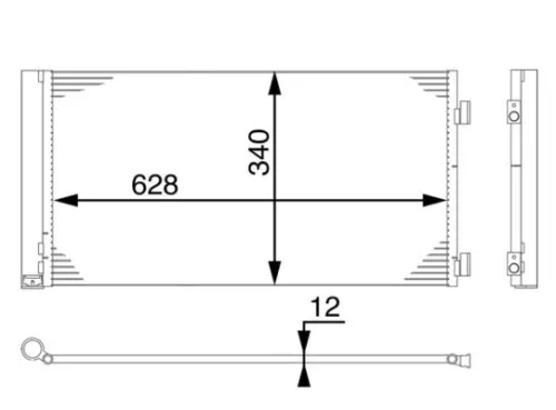 Kondensator, Klimaanlage MAHLE AC 751 000S)