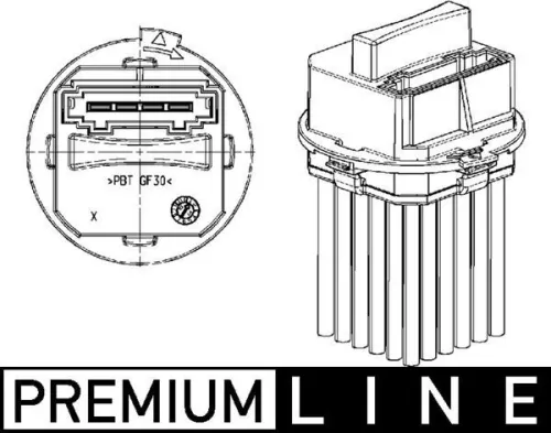 Regler, Innenraumgebläse MAHLE ABR 21 000P)