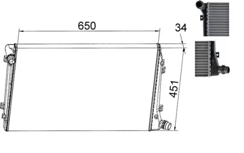 Kühler, Motorkühlung MAHLE CR 1395 000S)