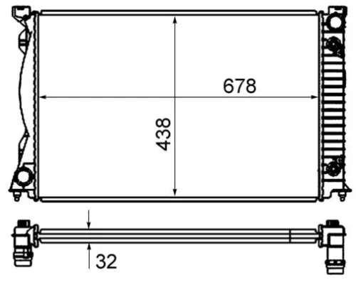Kühler, Motorkühlung MAHLE CR 830 000S)