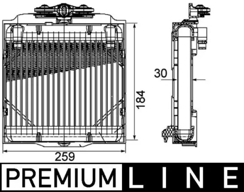 Ölkühler, Automatikgetriebe MAHLE CLC 102 000P)