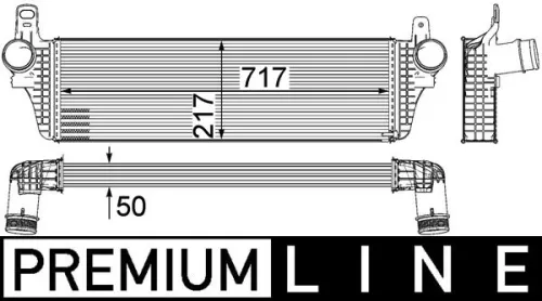 Ladeluftkühler MAHLE CI 242 000P)