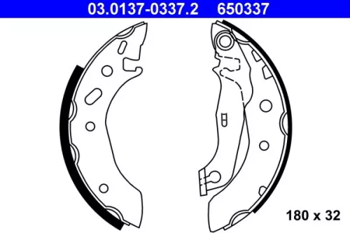 Bremsbackensatz ATE 03.0137-0337.2)