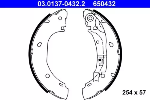Bremsbackensatz ATE 03.0137-0432.2)